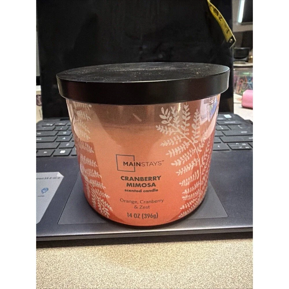 3-Wick Ombre Wrap Cranberry Mandarin Candle 14-Ounce
